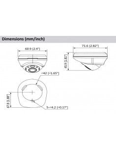 Camara domo Dahua 1080p DH-HAC-HDW1200TLN-A-0280B-S4 2