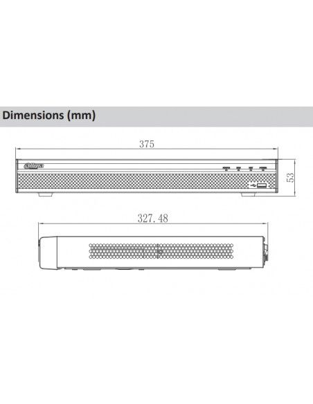 Dimensiones DHI-NVR4216-16P-4KS2-L