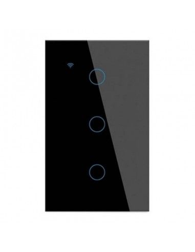 Interruptor triple smart home black...